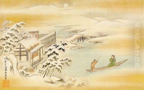 Wang Ziyou in Boat on a Snowy Night - view 1