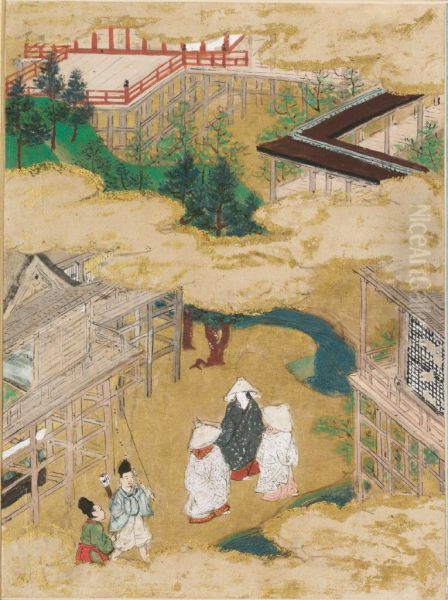 The Tendril Wreath (Tamakazura), Illustration to Chapter 22 of the Tale of Genji (Genji monogatari) - view 1