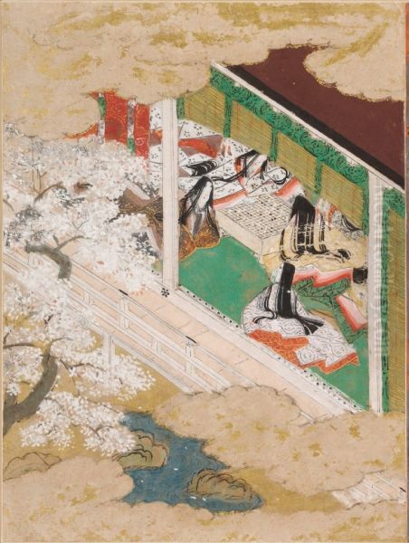 Bamboo River (Takekawa), Illustration to Chapter 44 of the Tale of Genji (Genji monogatari) - view 1