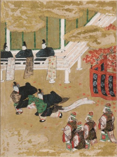 Beneath the Autumn Leaves (Momiji no Ga), Illustration to Chapter 7 of the Tale of Genji (Genji monogatari) - view 1