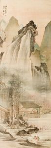 Seated Scholar in a Misty Landscape by Tani Buncho