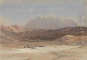 The Plain of El Raheh, Mount Sinai by David Roberts