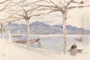 Lago Maggior, Italy by Myles Birket Foster