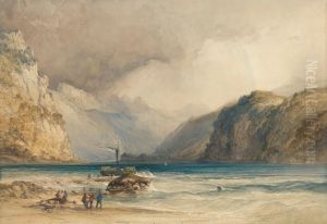 Walenstadt, from Weesen, Switzerland by William Callow