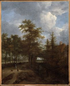 Road Lined with Trees by Jacob Van Ruisdael