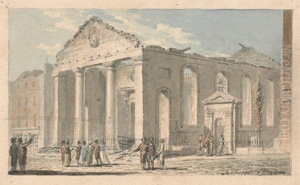 St. Paul's Church, Covent Garden, after the fire - view 1