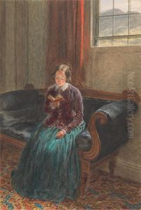 A Lady Reading by William Henry Hunt