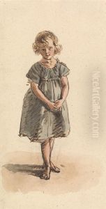 Young Girl Standing Barefoot Young Girl Standing Barefoot