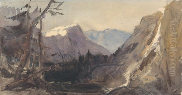 Alpine Landscape, possibly the Matterhorn - view 1