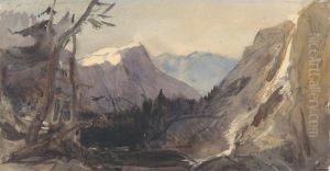 Alpine Landscape, possibly the Matterhorn by William James Muller