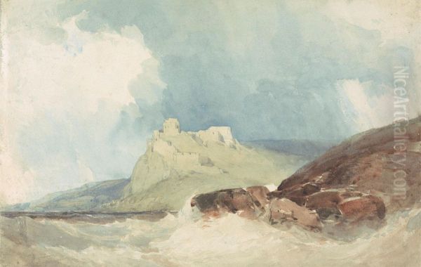Castle on a Cliff with Stormy Sea - view 1