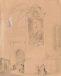 The Tomb of Van Balen, Antwerp, September 7, 1832 by John Scarlett Davis