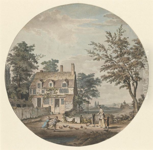 Landscape with Cottage, Bridge and Figures - view 1