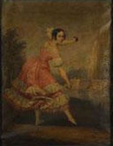 Dama Joven Bailando by Antonio Cabral Y Bejarano