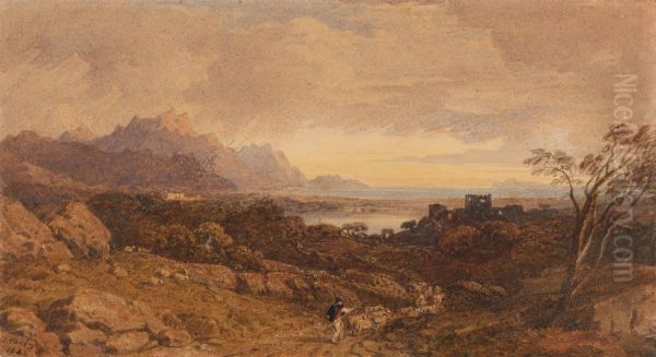 Romantic Landscape with Distant Mountains - view 1
