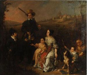 Retrato Del Marques De Arco Hermoso Y Su Familia