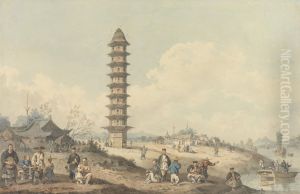 City of Lin Tsin, Shantung, with a View of the Grand Canal
