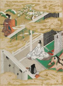 The Safflower (Suetsumuhana), Illustration to Chapter 6 of the Tale of Genji (Genji monogatari) by Tosa Mitsunobu