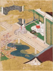 Red Plum Blossoms (Kobai), Illustration to Chapter 43 of the Tale of Genji (Genji monogatari) by Tosa Mitsunobu