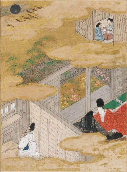 The Twilight Beauty (Yugao), Illustration to Chapter 4 of the Tale of Genji (Genji monogatari) - view 1