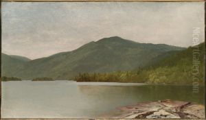 Mountain and Lake (Lake George) by John Frederick Kensett