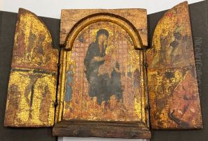 Virgin and Child, with Scenes from the Lives of Christ and Saint Francis by Duccio Di Buoninsegna