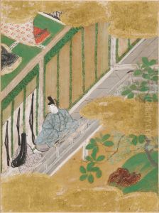 The Oak Tree (Kashiwagi), Illustration to Chapter 36 of the Tale of Genji (Genji monogatari) by Tosa Mitsunobu