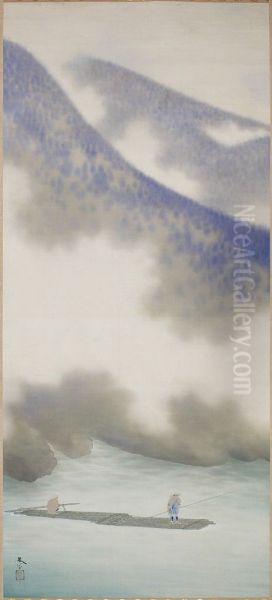 Fisherman in a Mist-Enshrouded Landscape - view 1
