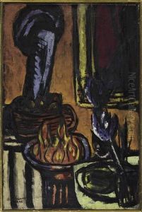 The Fire (Small Still Life) by Max Beckmann