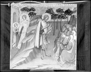 Saint John Preaching by Paolo Di Giovanni Fei