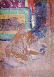 Portrait of a Crouched Young Man