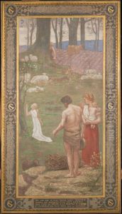 Saint Genevieve as a Child at Prayer by Pierre Puvis de Chavannes