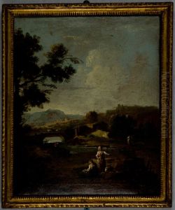 Landscape with Figures by Giuseppe Zais