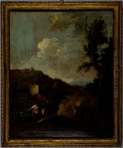 Landscape with Figures by Giuseppe Zais