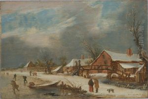 A Winter Landscape by Esaias Van De Velde