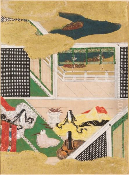 The Flute (Yokobue), Illustration to Chapter 37 of the Tale of Genji (Genji monogatari) - view 1