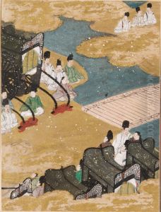 The Imperial Progress (Miyuki), Illustration to Chapter 29 of the Tale of Genji (Genji monogatari)