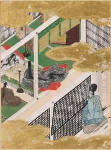 The Cicada Shell (Utsusemi), Illustration to Chapter 3 of the Tale of Genji (Genji monogatari) The Cicada Shell (Utsusemi), Illustration to Chapter 3 of the Tale of Genji (Genji monogatari)