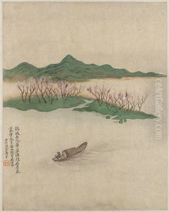 Landscape After Oubo Laoren (Zhao Mengfu, 1254-1322) by Yun Shouping
