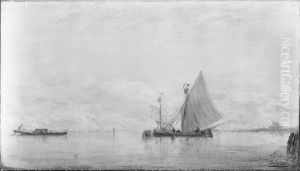 View of the Lagoon, Venice by Felix Ziem