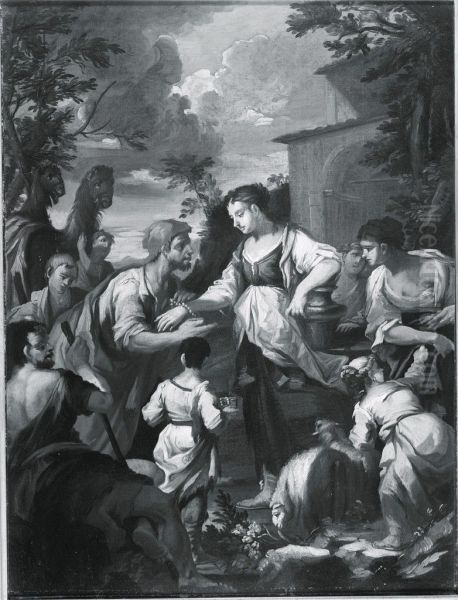 Rebecca at the Well with Abraham's Servant - view 1