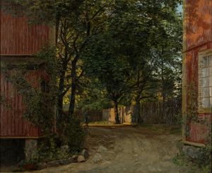 Aftenavisen kommer, Majorstuveien 8 by Amaldus Nielsen