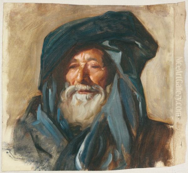 Old Man with a Dark Mantle - view 1