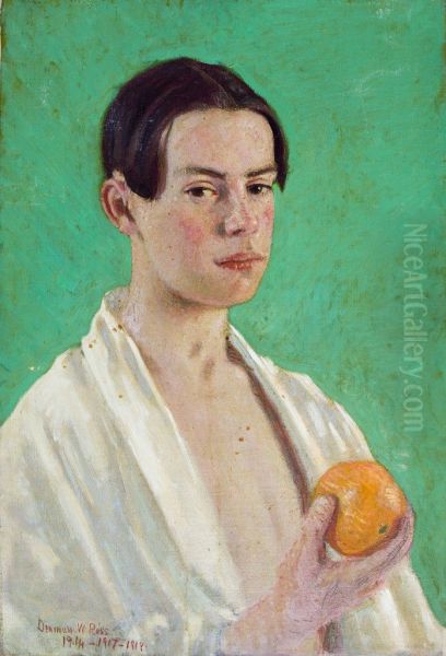Half-Length Portrait of a Young Man Holding an Orange - view 1