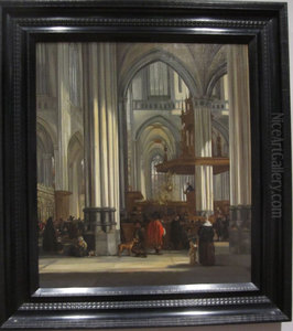 The Interior of the Nieuwe Kerk, Amsterdam, with a Sermon in Progress The Interior of the Nieuwe Kerk, Amsterdam, with a Sermon in Progress