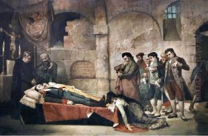 Los cadaveres de Daoiz y Velarde en la cripta de San Martin by Jose Nin Y Tudo