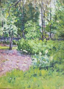 Garden Scene with Trees