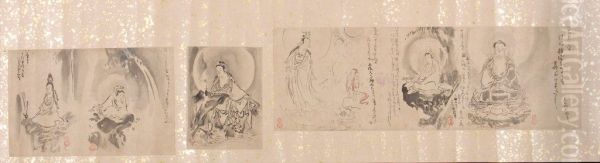 Connoisseur's Sketchbook by Kano Tan'yu (Tan'yu shukuzu), Copies of Buddhist Paintings, Vol. II - view 1