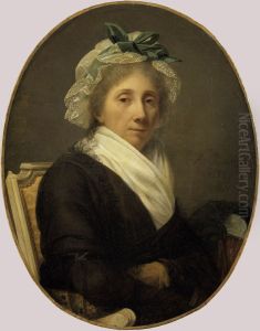 Portrait of Jeanne-Marie Mercier, the artist's mother by Adele Romany