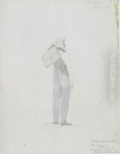 Caspar David Friedrich on his journey through the Giant Mountains by Georg Friedrich Kersting